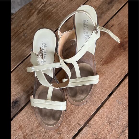 Michael Kors Clear and Off White Heels- Sassy and Flirty-Size 8.5 - Picture 2 of 6
